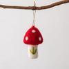 Christmas Wool Felt Mushroom Ornament Great for Holiday and Wedding Decor
