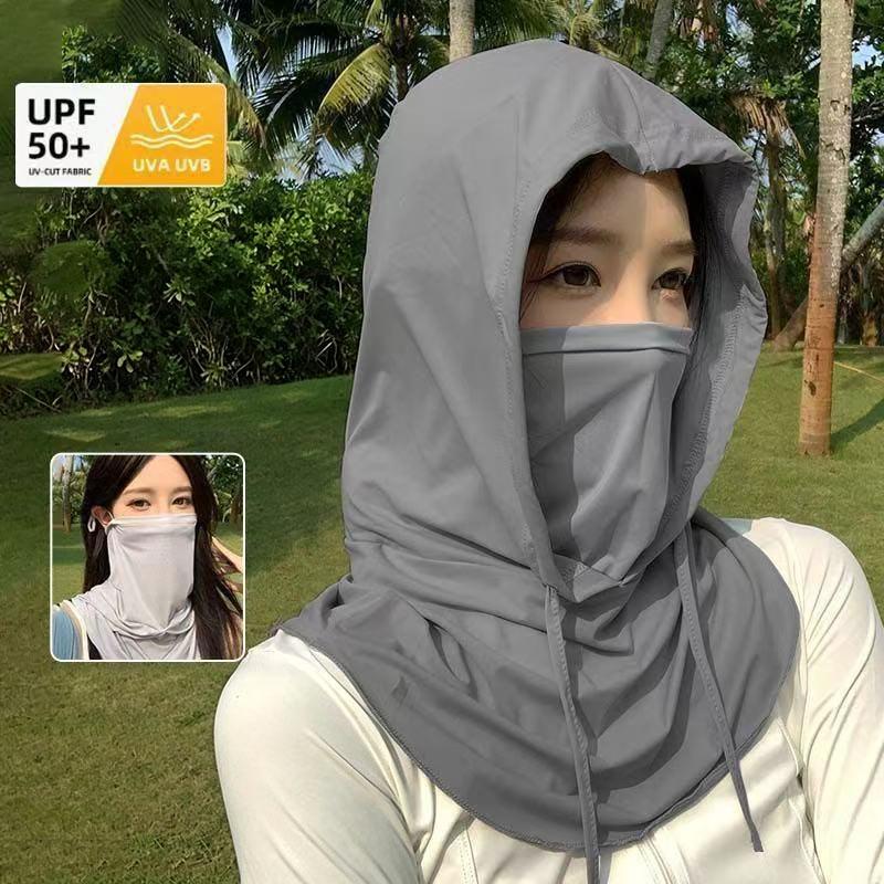 Ice Silk Full Face Sun Protection Long Neck Covers UV Protection Balaclava Unisex For Hiking Camping Cycling Motorcycle  Fishing