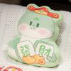 Double Printed Cartoon Face Year Of The Snake Throw Pillow Mascot Toy Cushion