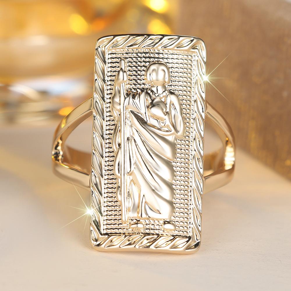 Religious Classic San Jude Ring for Women Men Finger Ring Party Jewelry Gift
