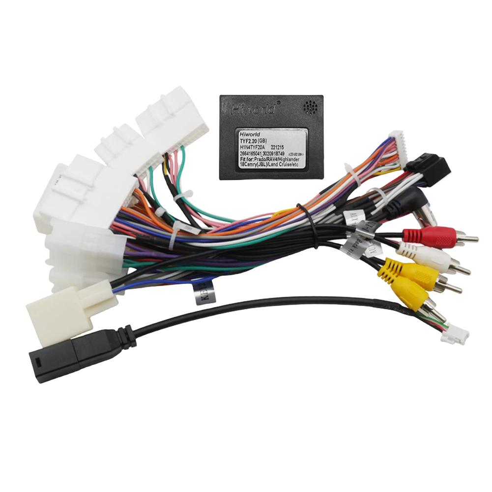 Wired Harness Adapter Canbus Box Car Stereo Audio Power Wiring Harness Cable Power Cable Connector for Toyota with JBL Amplifier