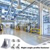 10pk 40x40mm Aluminium Angle Connectors - 90° Mounting for Profiles