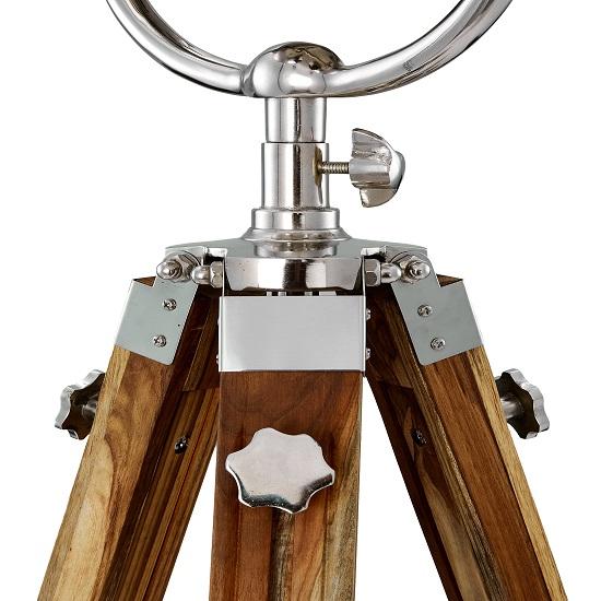 Wood Tripod Floor Lamp, Contemporary LED Spot Light For Living Room, Bedroom, Dinning Room, Home Decor 142 Cm