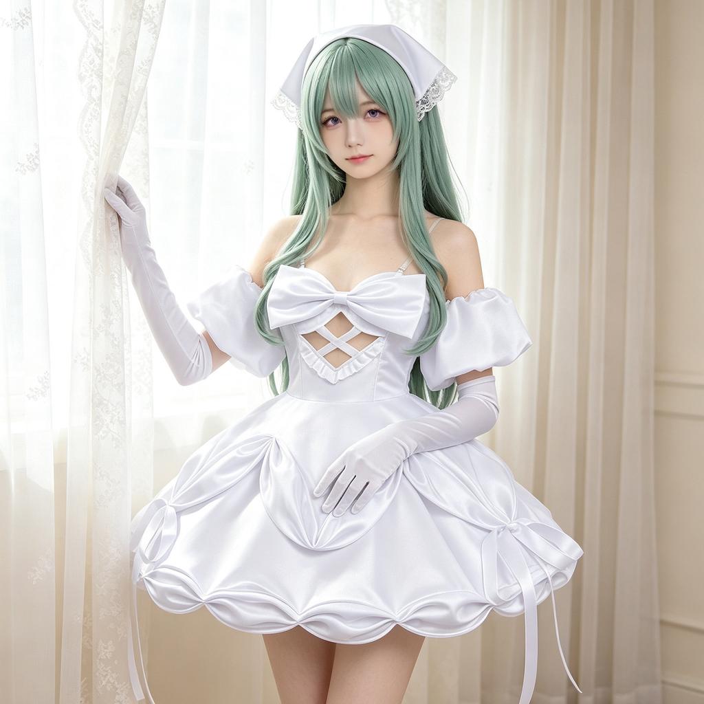 Alien Stage Sua Cosplay Kostüm Weißes Kleid Idol Bühnenoutfit AL NST Charakter Halloween Party Kostüm