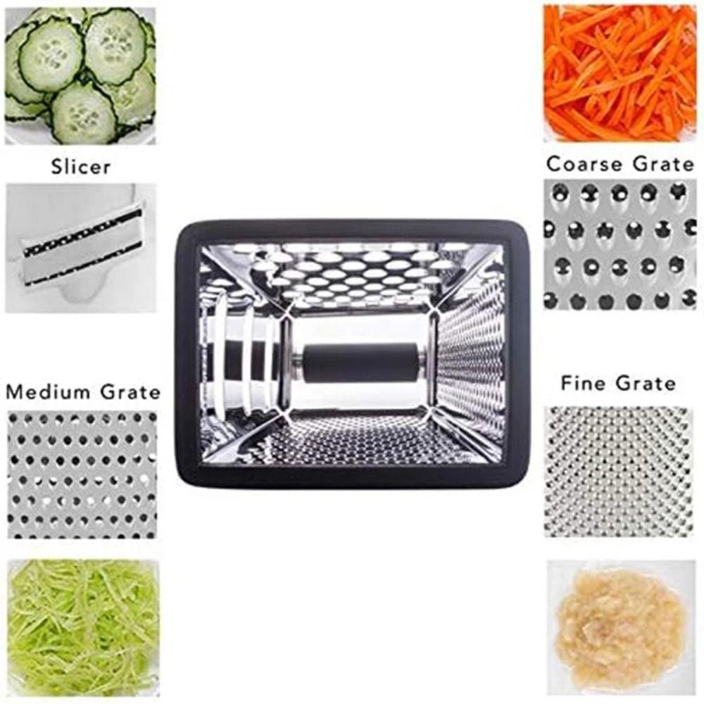 4-Sided Blades Manual Cheese Grater with Handle Kitchen Chopper Food Shredder Cooking Accessories