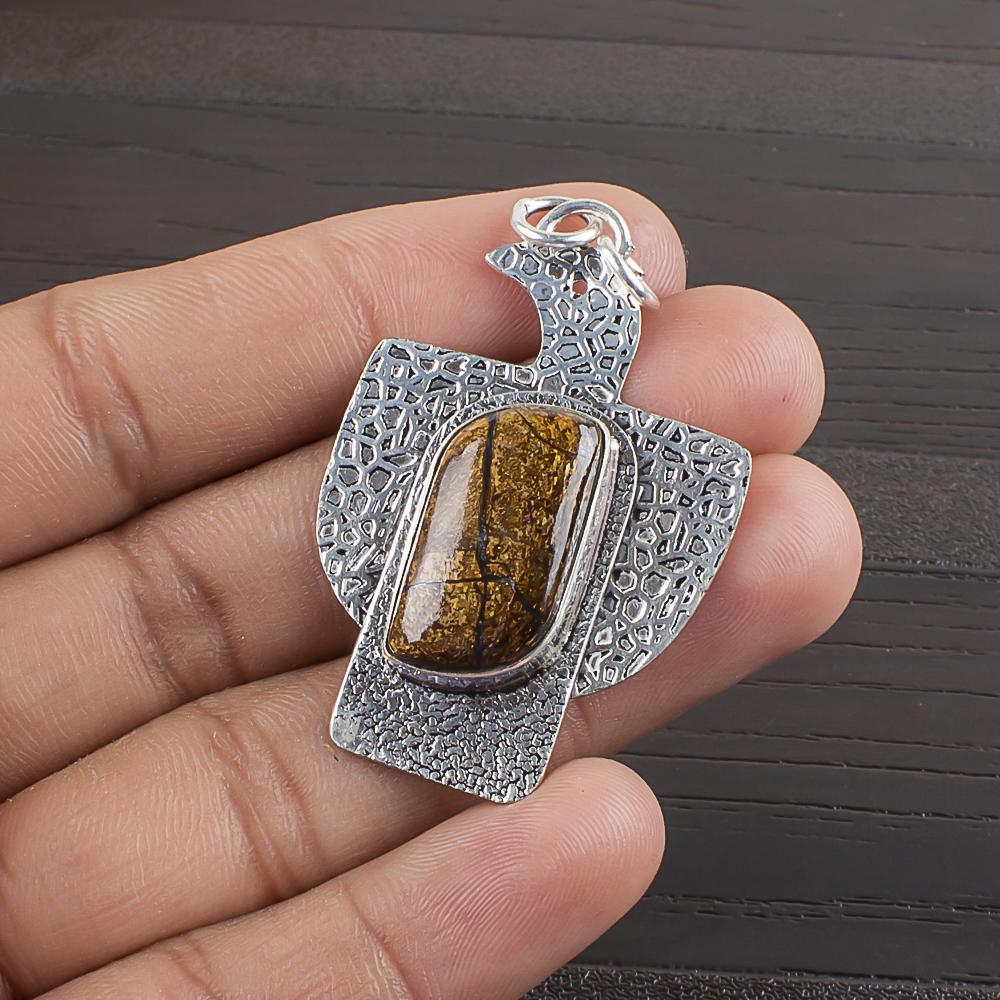 

Natural Bronzite Gemstone 925 Sterling Silver Jewelry Designer Pendant 1.82 AJP-2276