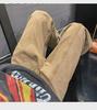 Calça Jeans Masculina de Verão Moda Retro Rasgada de Perna Larga