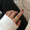 Retro Fashion Ring Open Punk Style Love Ring Trend Cross Bamboo Ring Simple Couple Ring Jewelry