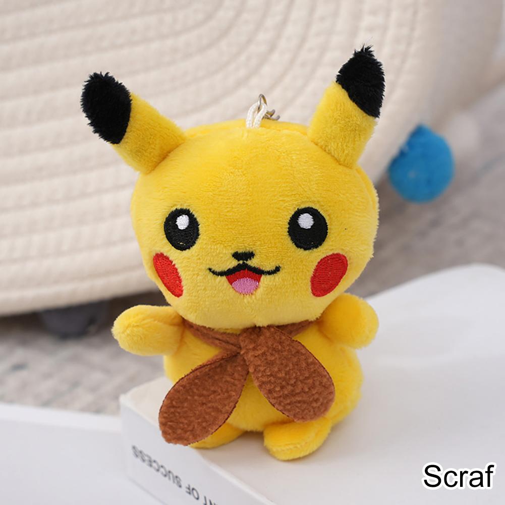 13cm Cute Pokemon Keychain Lovely Bag Backpack Pendant Pikachu Keyrings Gifts
