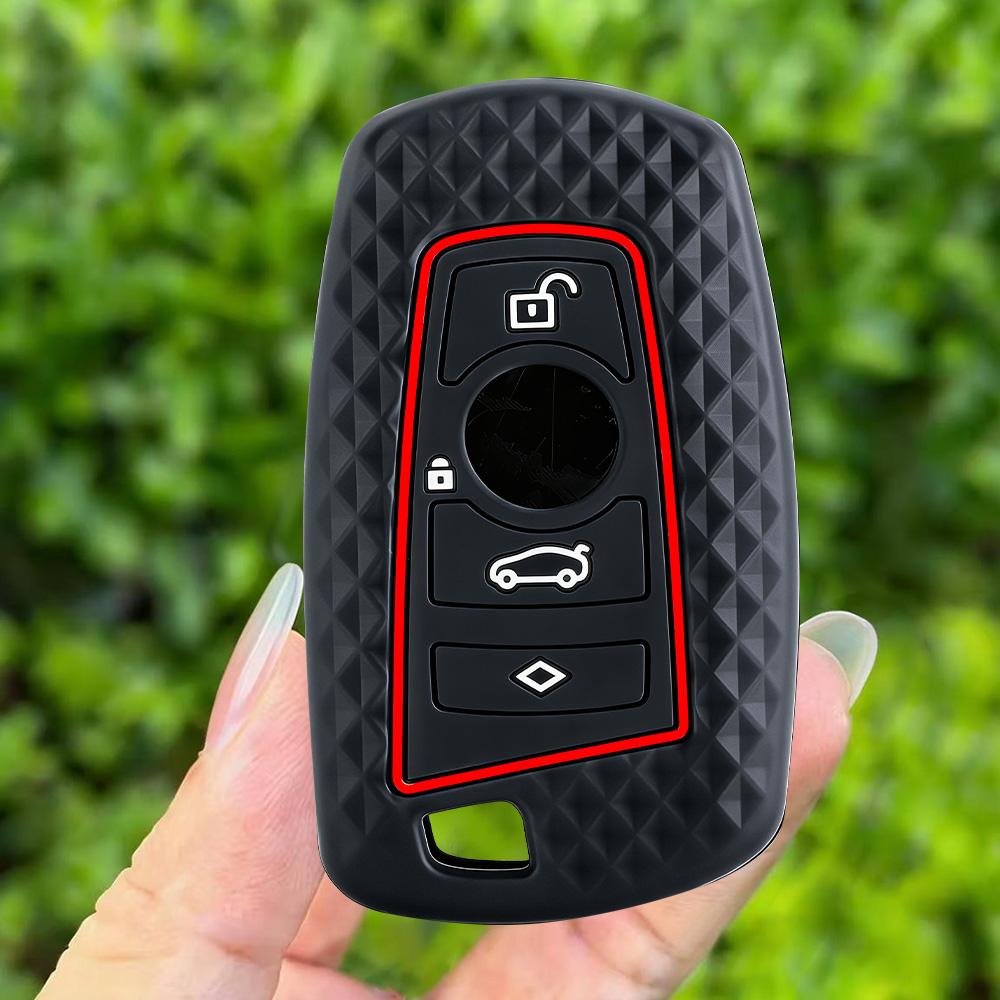 

Fashion Silicone Car Remote Key Case Cover For BMW 1 3 5 7 Series X1 X3 X4 X5 F10 F15 F16 F20 F30 F18 F25 M3 M4 E34 Keychain чорний
