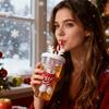 Christmas Cup 420ml Winter Holiday Travel Mug Double Wall Travel Coffee Mug For Women Men Kids Adults Children Family Friends