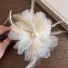 Ostrich Feather Claw Clip: Elegant Updo Accessory for Volume & Style