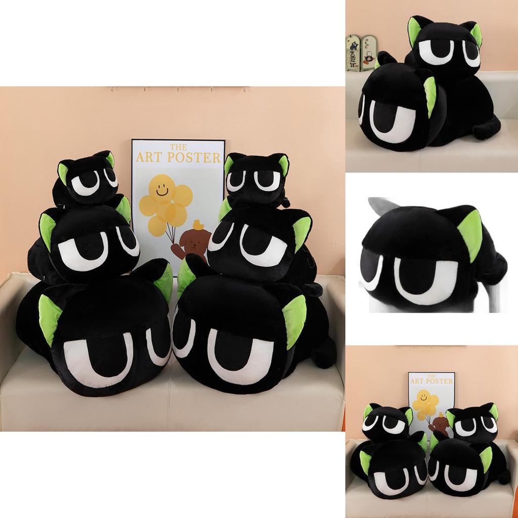 The Legend Of Hei Black Cat Plush Toy Large Cute Cat Pillow Gift For Kids And Adults