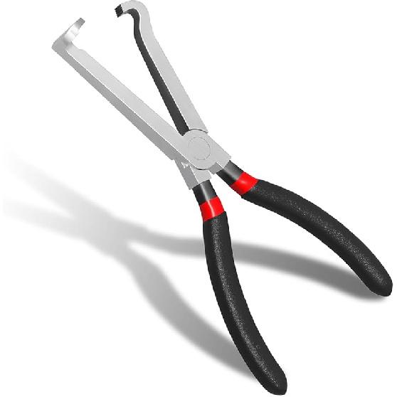 2Pcs Electrical Disconnect Pliers, Electrical Connector Pliers for Cars, Fuel Line Petrol Clip Pipe Plier, Automotive Hose Disconnect Tools for Push