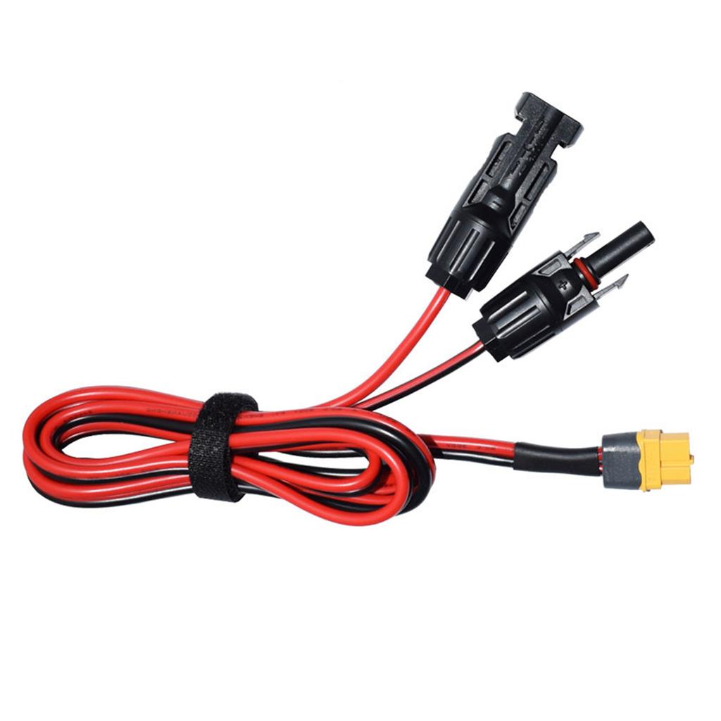 Solar Connectors to XT60 Adapter 12AWG Extension Cable for Outdoor Power Stations and Batteries