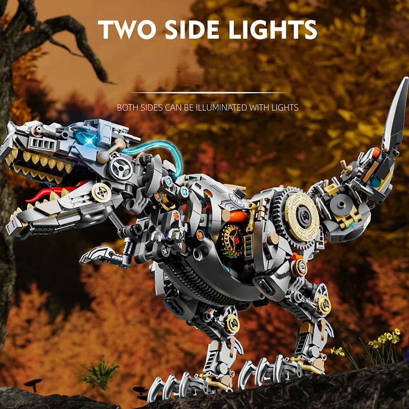 1268PCS Dinosaur Building Blocks Mechanical T-Rex Model Educational DIY Desktop Decoration Toy Holiday Gift for Kids Adults