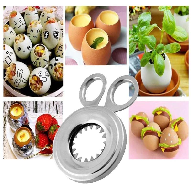 Boiled Egg Cutter Eggs Scissor Kitchen Tools Stainless Steel Egg Cutter Boiled Eggs Shell Scissor Peeling Kitchen Accessories