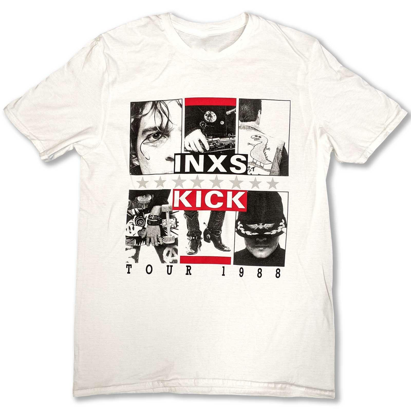INXS Band KICK Tour 1988 Cotton White All Size T Shirt For Men BT360 L