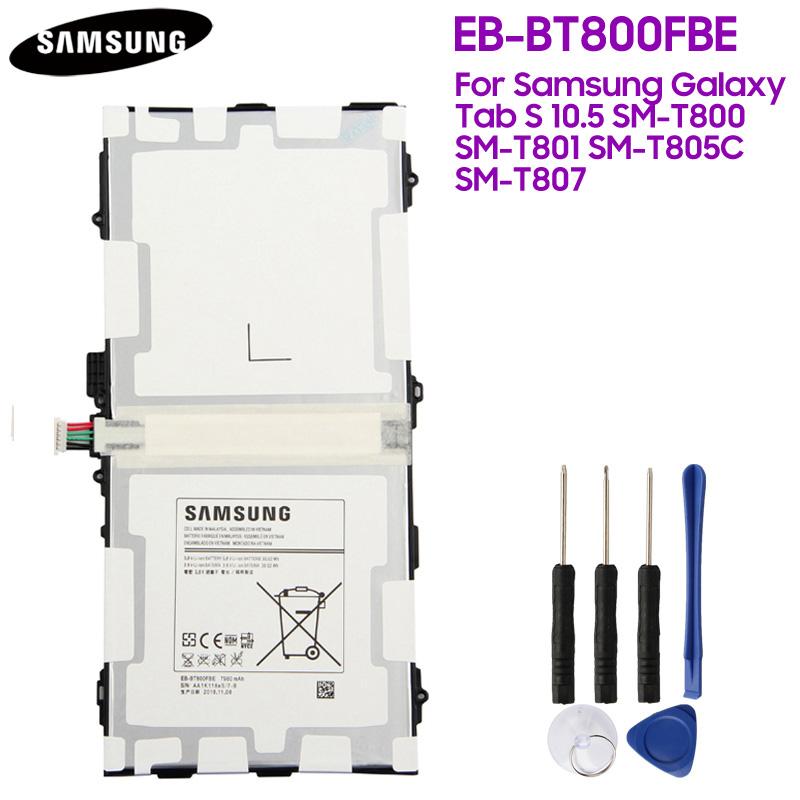 

Original Replacement Battery For Samsung Galaxy Tab S 10.5 SM-T800 7900mAh SM-T801 SM-T805C SM-T807 EB-BT800FBE 7900mAh