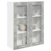 Hanging Cabinet with Door Concrete Grey 80 x 31 x 100 cm Engineered Wood