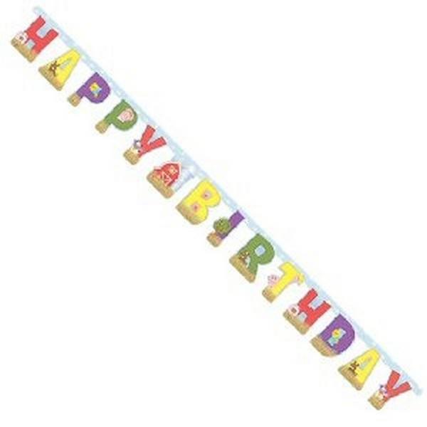 On the Farm Happy Birthday Banner (Pack of 6)