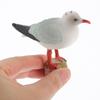 1 pièce Statue de mouette Modèle de mouette à bec rouge Figurine de mouette nautique Miniature Décoration de maison Figurine de mouette en plastique Pour voiture