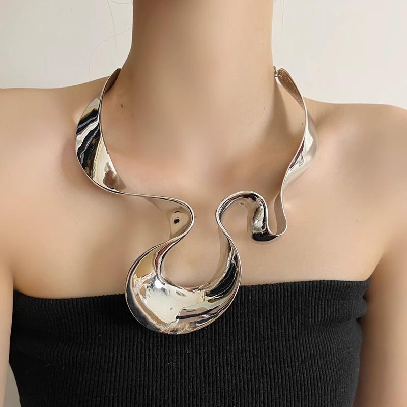 Draweye Iperbole Collane Irregolari per Donna Stile Punk Collane Choker Vintage Gioielli Moda Hiphop Collari Per Donna