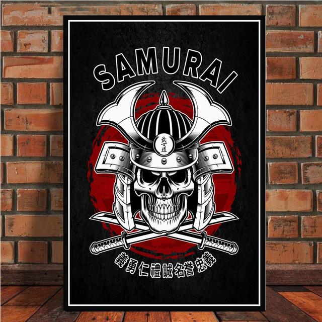 Japan Samurai Anime Poster Abstract Wall Art Bushido Canvas Painting Japanese Warriors Portrait Picture Print Home Wall Decor No Frame