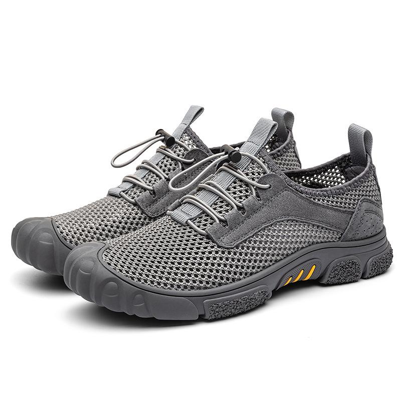 8185 Men'S Shoes Summer Outdoor Hiking Off-Road Sports Shoes Fly-Woven Shoes Low-Top Hollow Breathable Hole Mesh Running Shoes