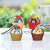 4Pcs Basket Cat DIY Landscaping Micro Bonsai Succulent Resin Ornaments Set for Outdoor Patio Garden Home Holiday Party Decoration