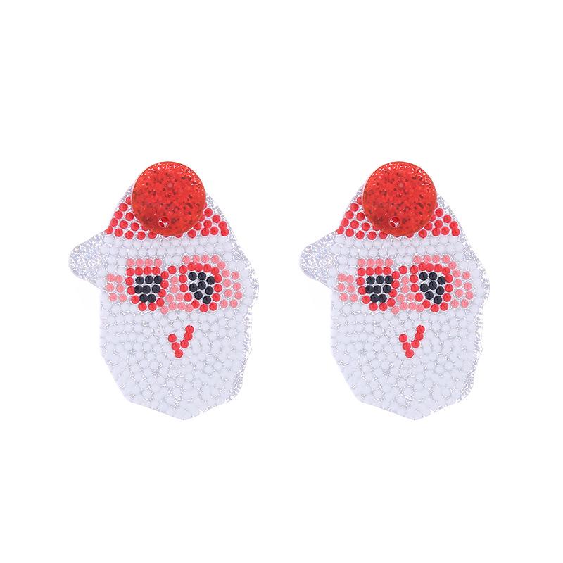 Cross-Border Christmas Reindeer & Tree Acrylic Earrings