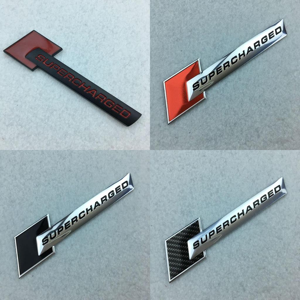 Styling Car Aluminum Stickers Supercharged Decal Emblem Badge Sticker For