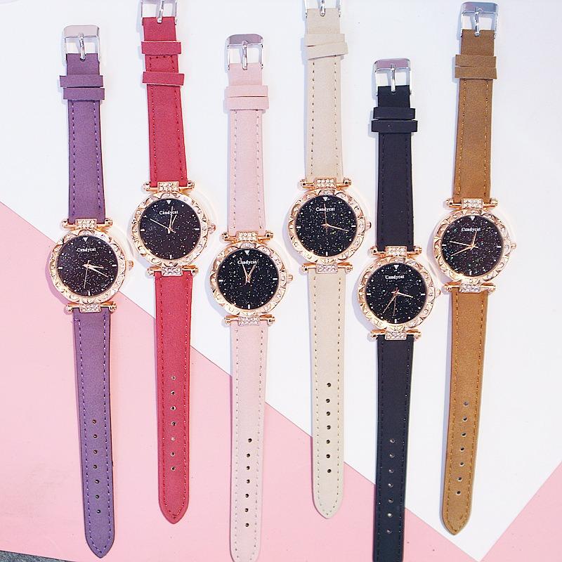 Starry Sky Watch Women's Fashion Trend Simple Casual Women's Watch Student Two-piece Gift Watch