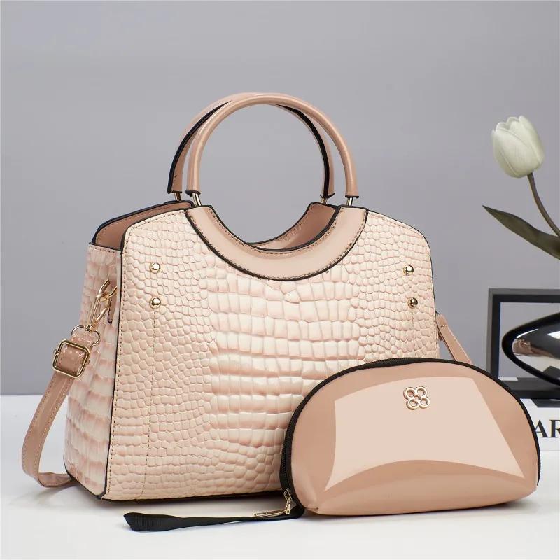 Luxury Brand Designer Women'S Handbag with Large Capacity Crocodile Pattern Shoulder Bag, High-Quality Casual Crossbody Bag