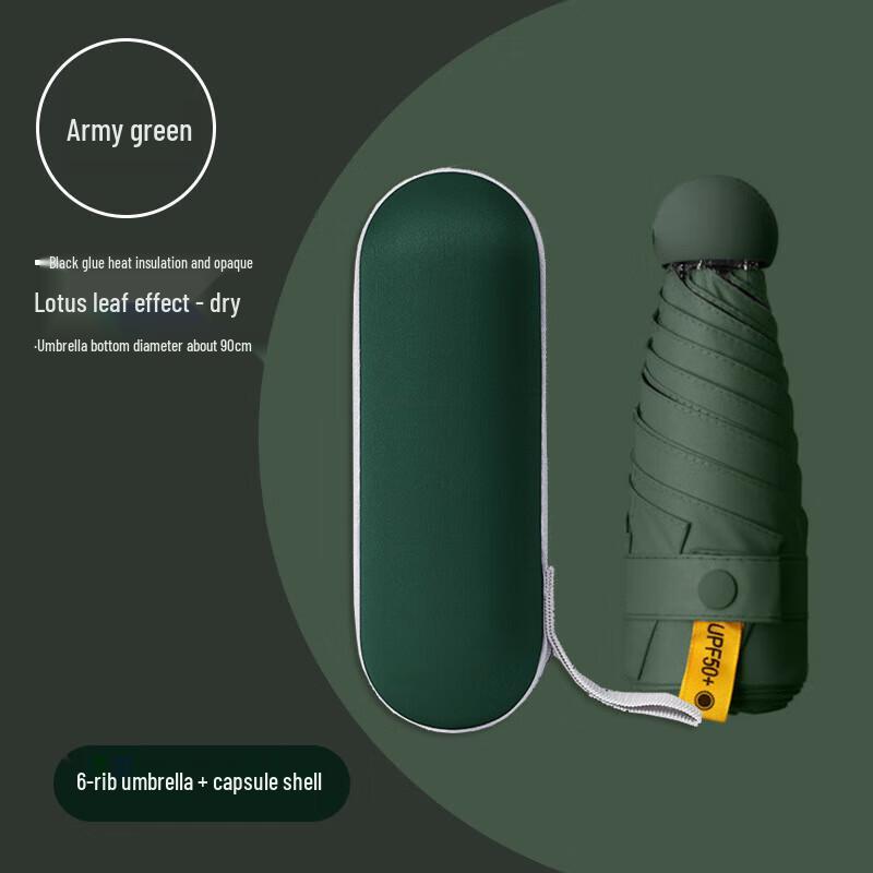 Zhuo Pu 5-Fold UV Protection Capsule Travel Umbrella