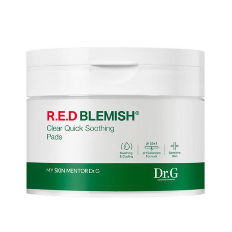 Dr.G Red Blemish Clear Quick Soothing Pad 130ml (70 Pads) – Hydrating & Calming Toner Pads for Sensitive Skin