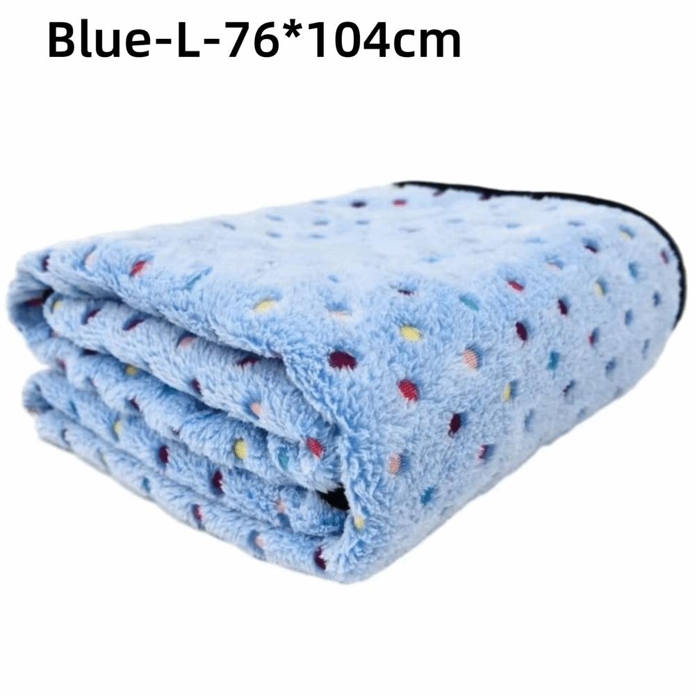 Portable Ultra-Soft Pet Bed Blanket Cute Dot Pattern Cozy Warm Pet Pad Machine Washable Breathable Dog Blanket for Dog/Cat