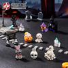 Halloween Decoration Accessories Miniature Figurines Mummy Skull Rabbit Magic House Ghost Pumpkin Desktop Scene Decor Set 8Pcs