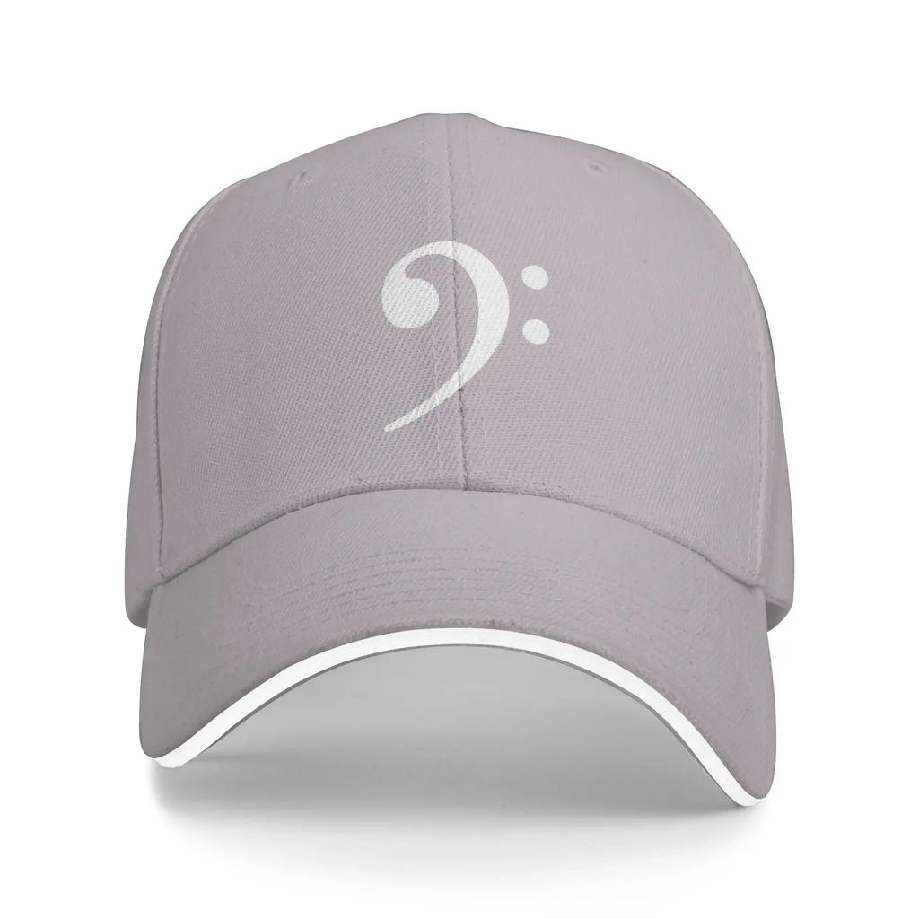 Bass Clef Music Logo Baseball Cap Bass Player Fashion Unisex Men Trucker Hat Wholesale Design Outdoor Sports Snapback Cap Gift