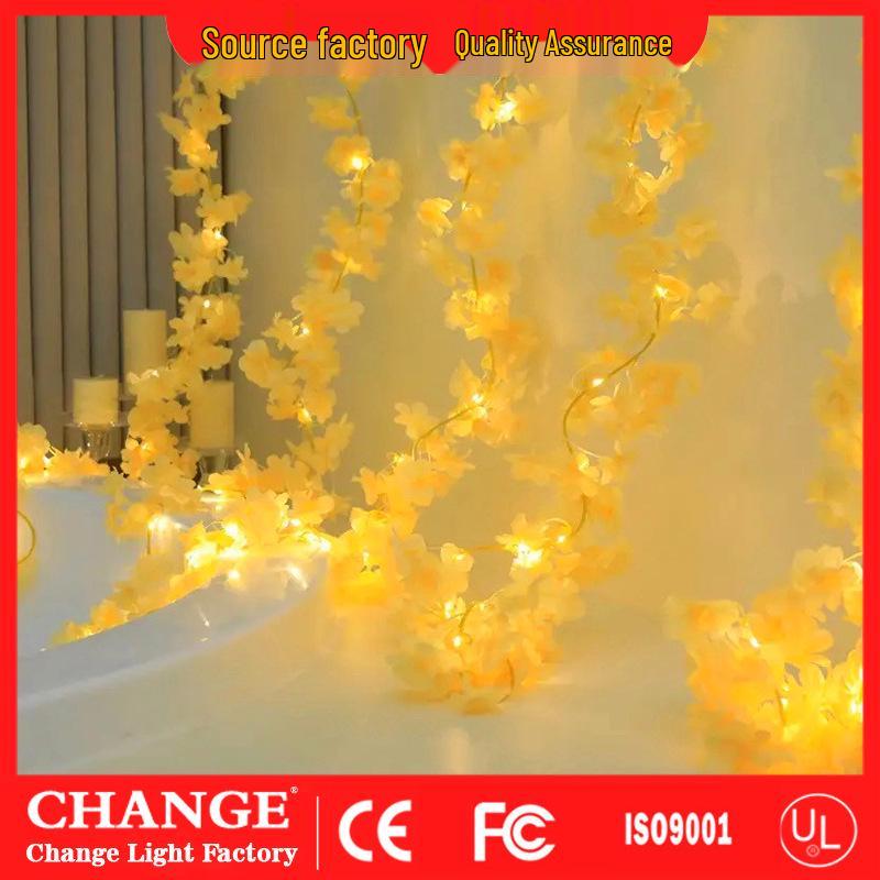 Solar-Powered Cherry Blossom LED String Lights for Outdoor and Indoor Decoration