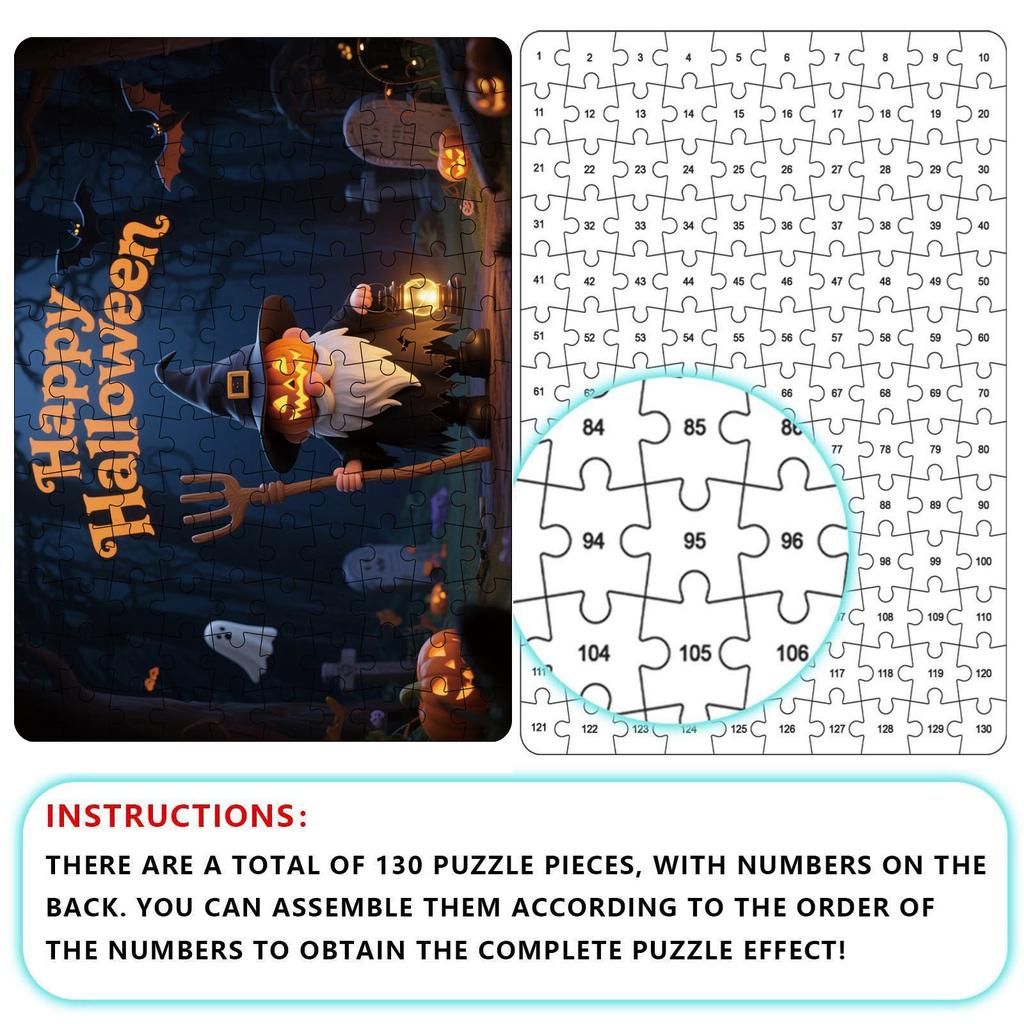 Słodkie zdjęcia puzzli na Halloween, Puzzle, Rodzinne gry edukacyjne, Rodzinne obrazy dekoracyjne.