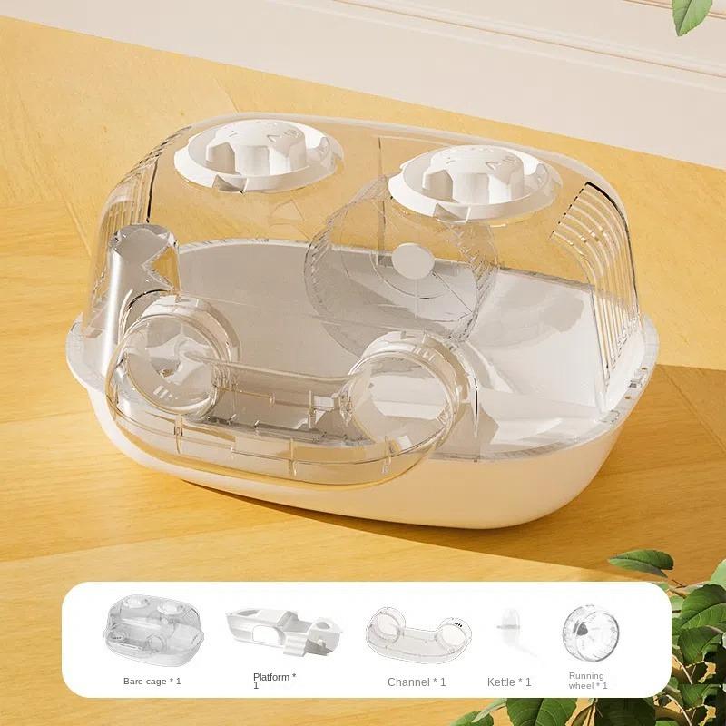 

Прозрачный туннель Вилла для хомяка Двухэтажный дом для морских свинок Новая клетка для хомяка для мелких животных Style B