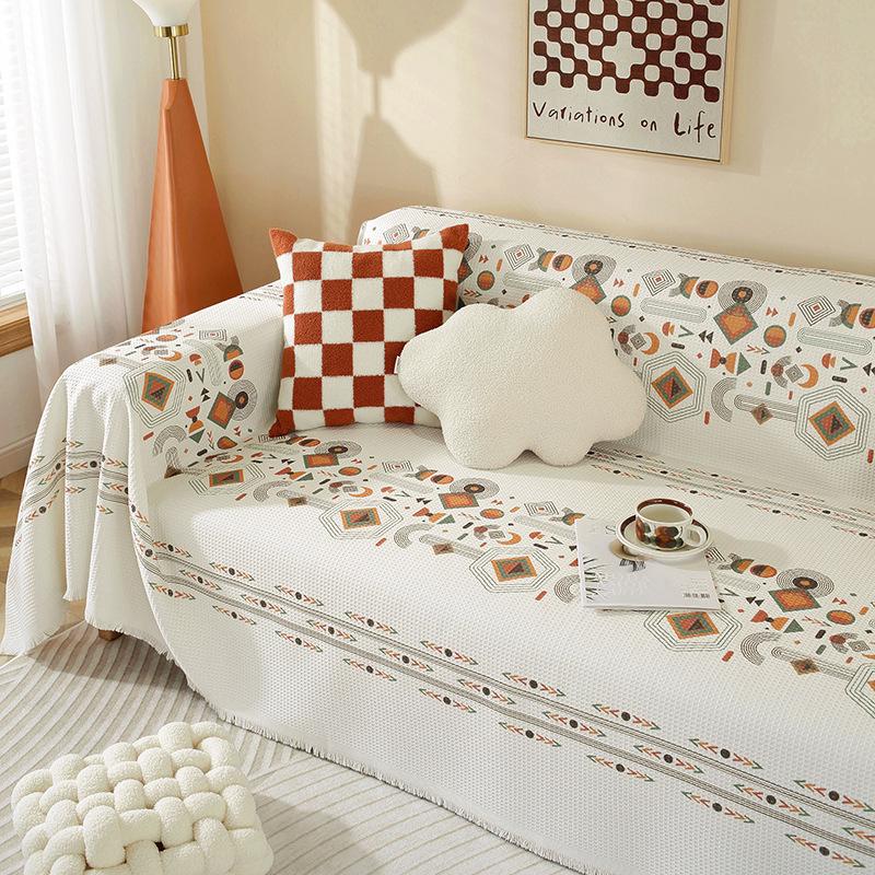 "All-Season Bohemian Non-Slip Sofa Cushions and Covers for Living Room"