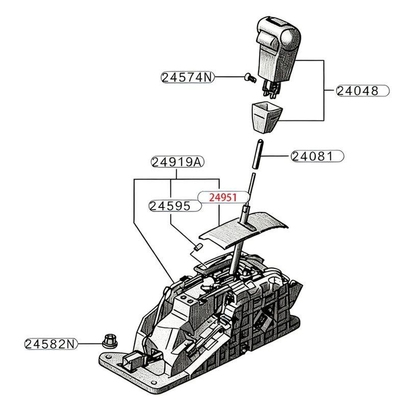 2420A043 2420A129 2420A127 Car Gear Knob Shifter Slider Shifting Cover Black ABS Fit for Mitsubishi Montero 2008 2009 2010-2015