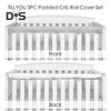 3Pcs Crib Rail Cover Reversible Crib Rail Edge Protector Soft Anti-Collision Teething Strip Universal Baby Crib Corner Guard Safety Bumper