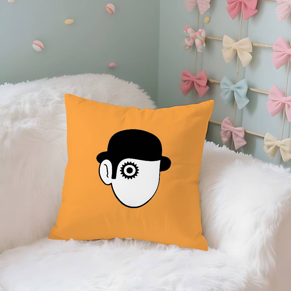 Uhrwerk Orange Kissenbezug Dekokissenbezug Nordischer Vintage-Stil Kissenbezüge Wohnzimmer Sofa Couch Sitz