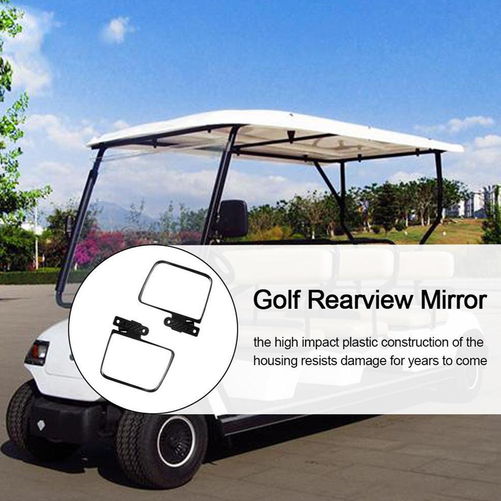 2pcs Universal Golf Car Side Mirror Rear View Mirror Golf Cart Mirrors for EzGo Club Car Yamaha Moveland RHOX Style Accessories