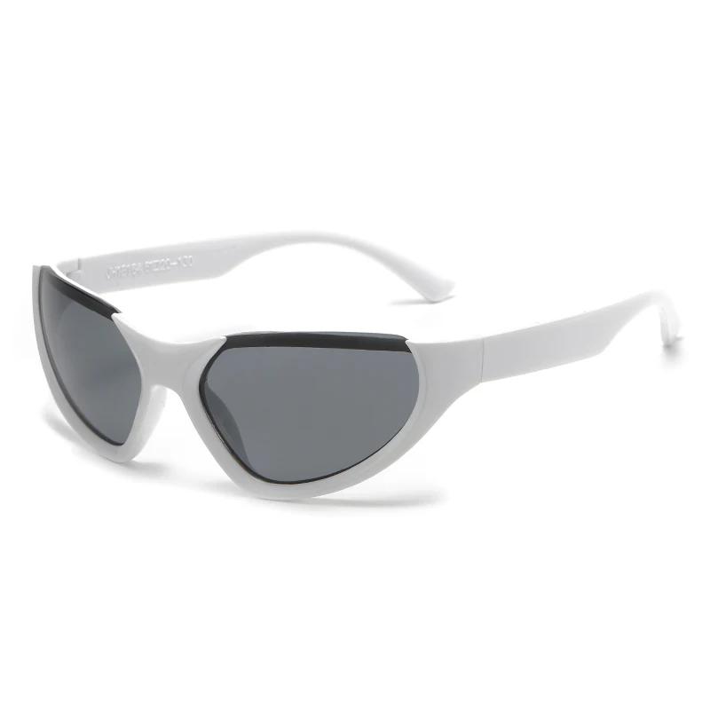 

Steampunk Y2K Sunglasses Women Men Brand Design Sports Punk Sun Glasses Summer Unisex Blue Mirror Shades UV400 Gafas De Sol 1PC