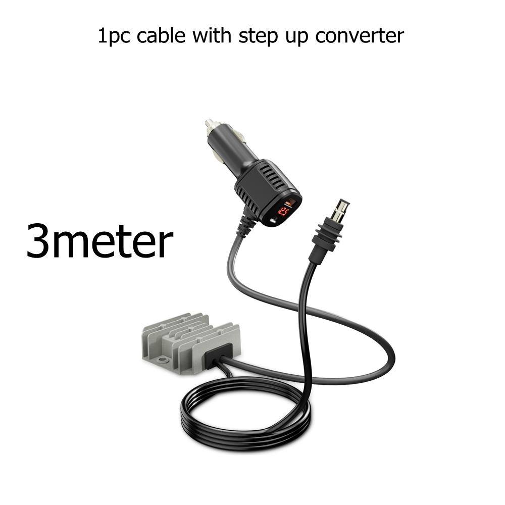 Step Up Converter for Starlink Mini 12V-24V with Car Cigarrete Lighter Socket Digital Display 2/3M Cable Cigarette Lighter Plug