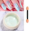 2g Mirror Effect Nail Aurora Powder Persistent se štětcem Solid Chrome Manikúra Umělecké dekorace